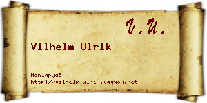 Vilhelm Ulrik névjegykártya